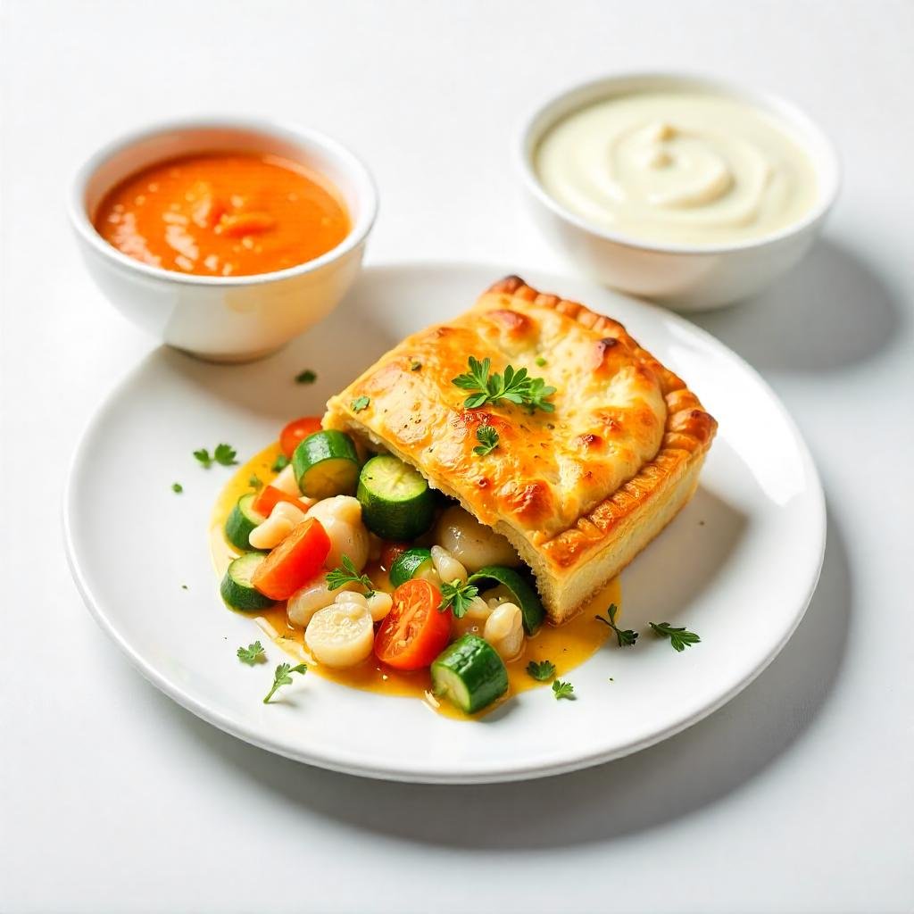 فطيرة دجاج وخضار